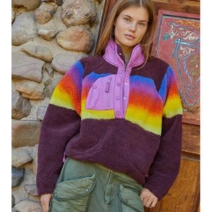 Free People Hit the Slopes Printed Pullover XS